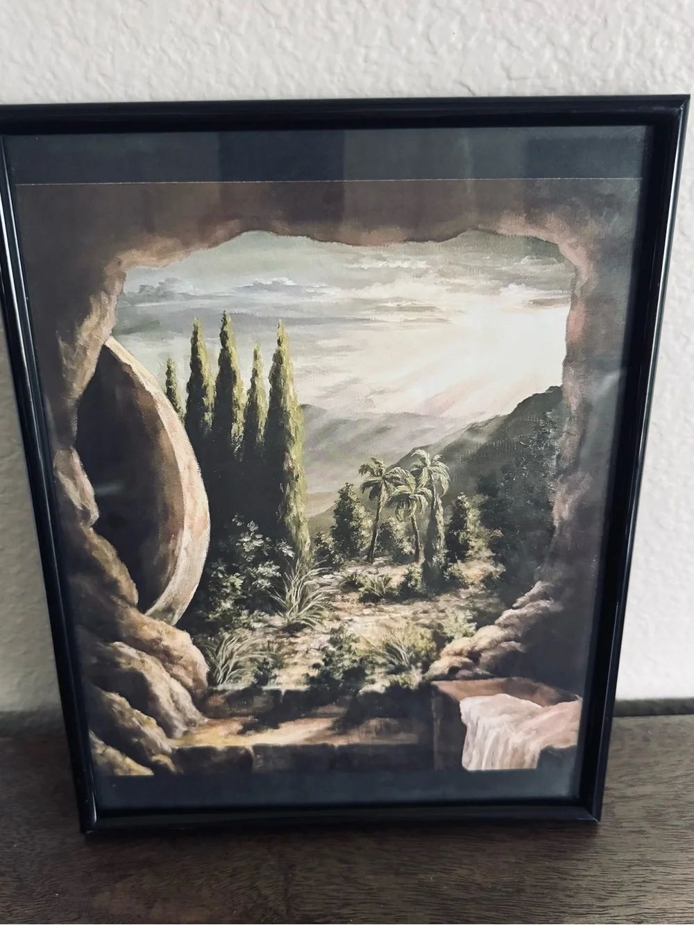 Easter Resurrection Empty Tomb Framed Wall Art